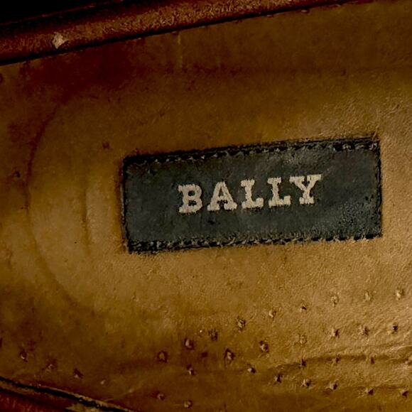 Vintage Bally Italy Ostrich Leg Brown Leather Loafers Mens 9.5 D Dress Shoes main image 6